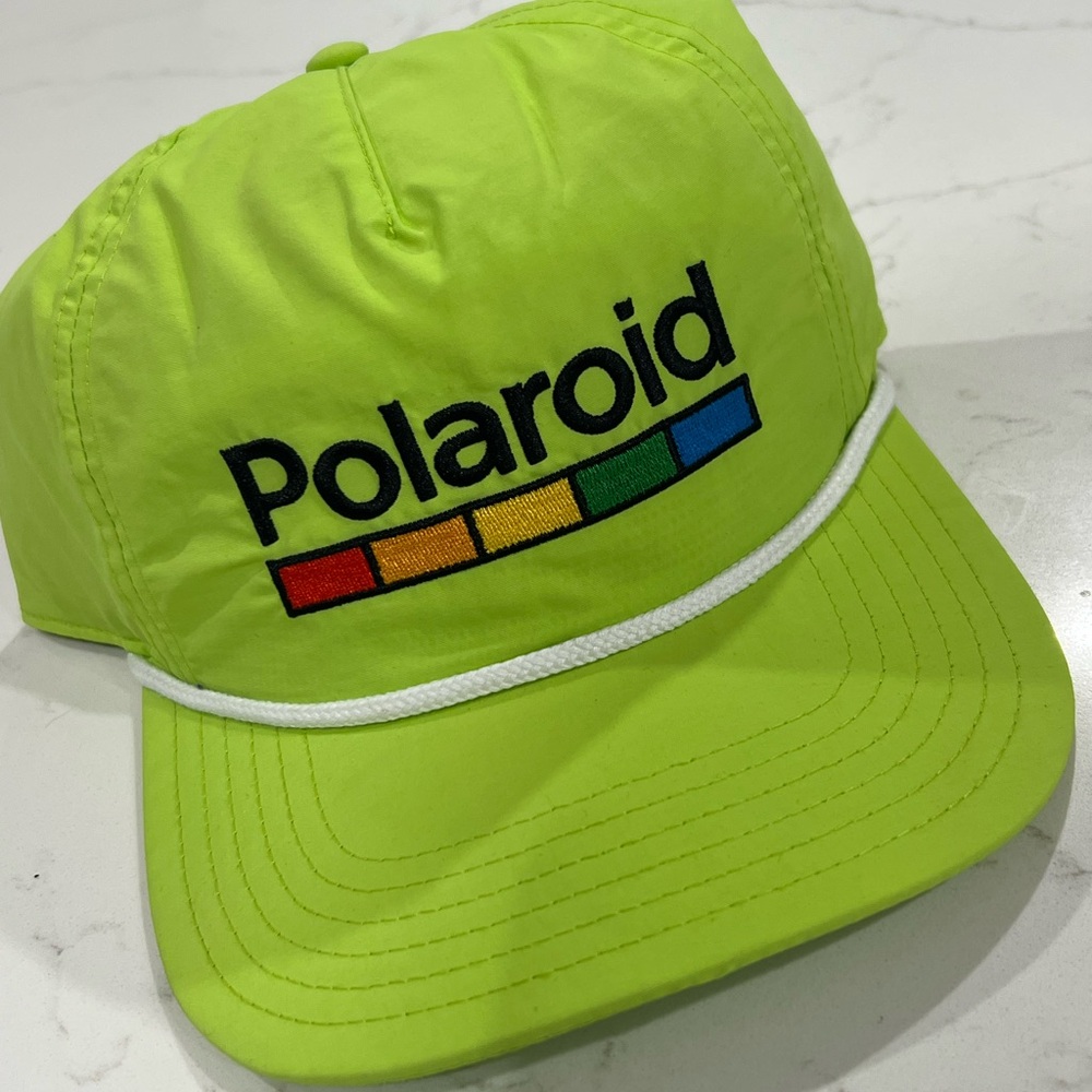 Vintage Polaroid Neon snapback hat